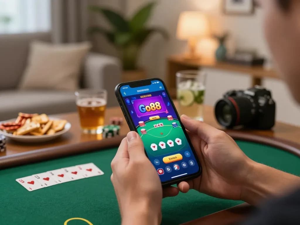 Người chơi tương tác với ứng dụng Go88 để có trải nghiệm chơi game trực tuyến đầy immerse