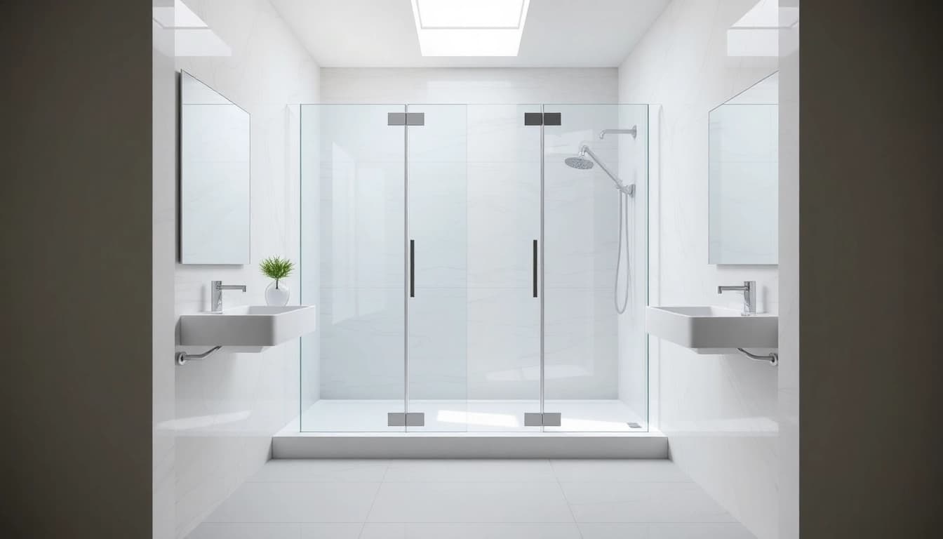 Elegante duschkabine 100x100 in einem modernen Badezimmer mit stilvollem Design