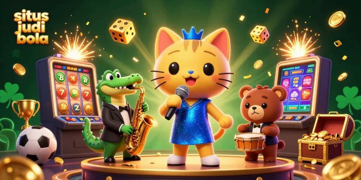 Experience thrilling action on situs judi bola with cats, crocodiles, and bear cubs in a lively casino!
