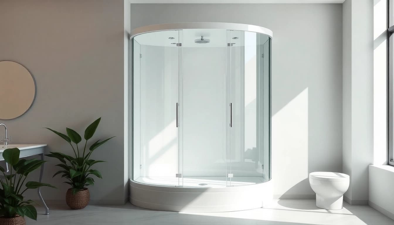Erleben Sie die hochwertige duschkabine 90x90 komplett in einem modernen Badezimmer.
