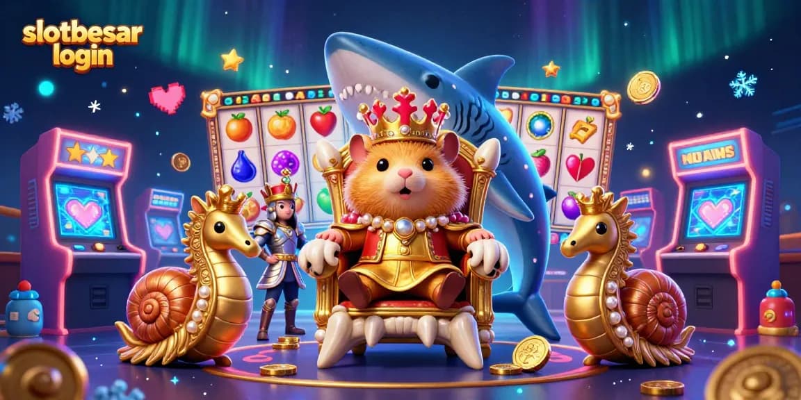 Experience the thrill of slotbesar login with our playful hamster king and vibrant slot elements!