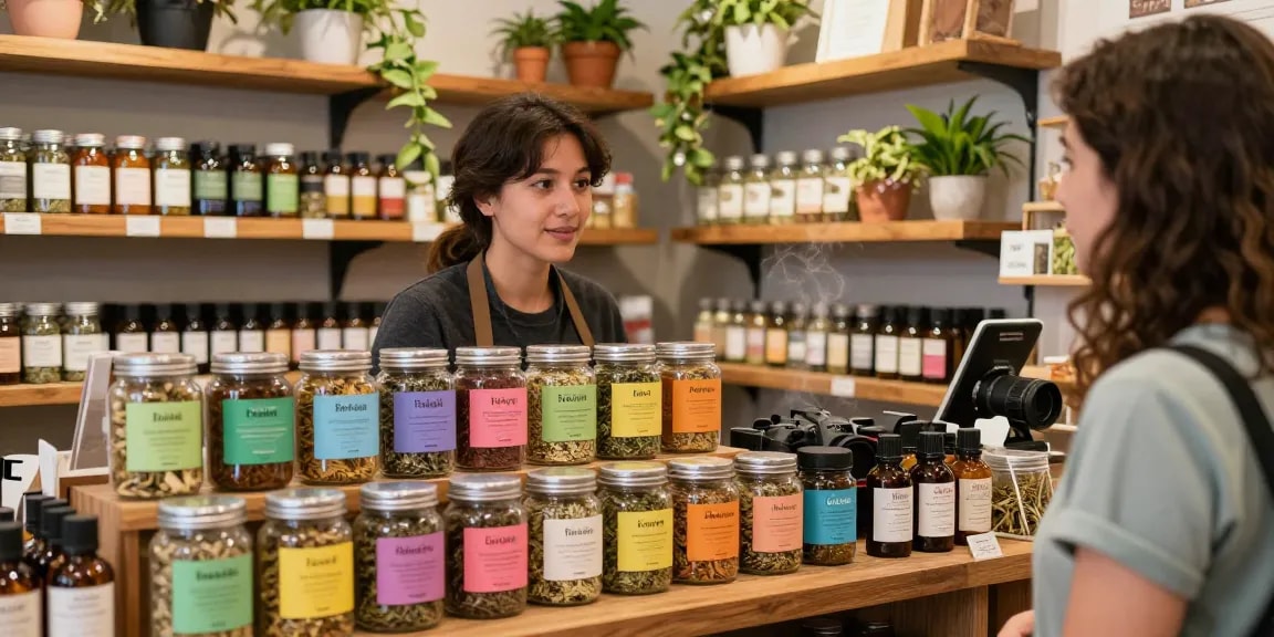 Explore the best options to buy-barely-legal-herbal-potpourri in a vibrant herbal shop setting.