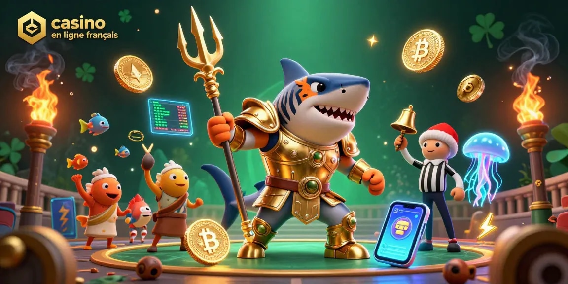 Découvrez le frisson du casino en ligne français avec une scène sous-marine vibrante et des éléments de jeu passionnants.