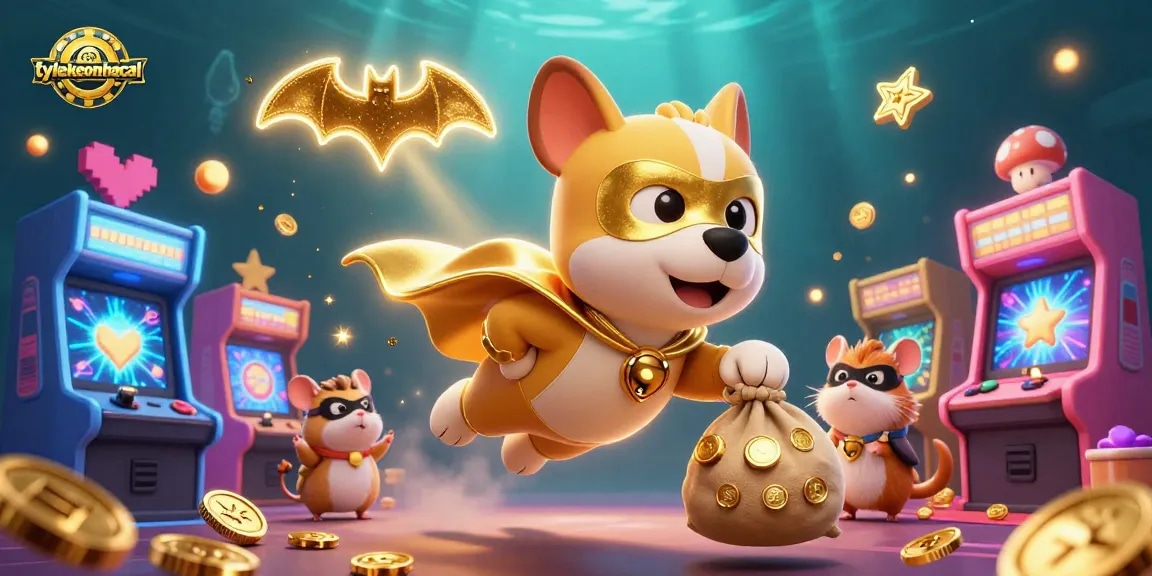 Watch the colorful 3D superhero dog and hamster racing through a vibrant tylekeonhacai casino world!