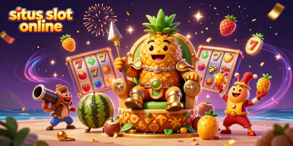 Slot online yang seru di BURSA777 dengan raja nanas berlatih strategi judi.