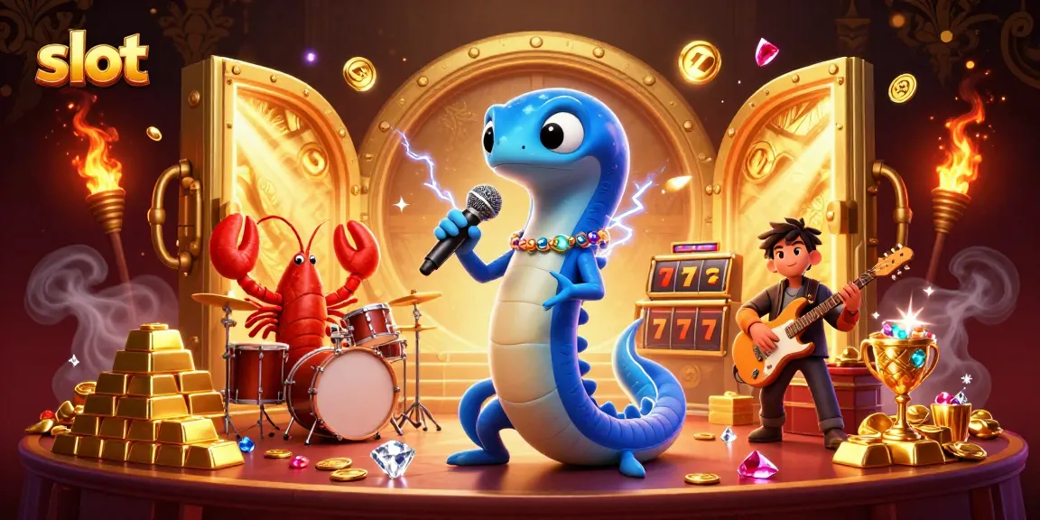 Spin vibrant slot games with a DJ eel, lobster drummer, and seahorse guitarist in a lively casino