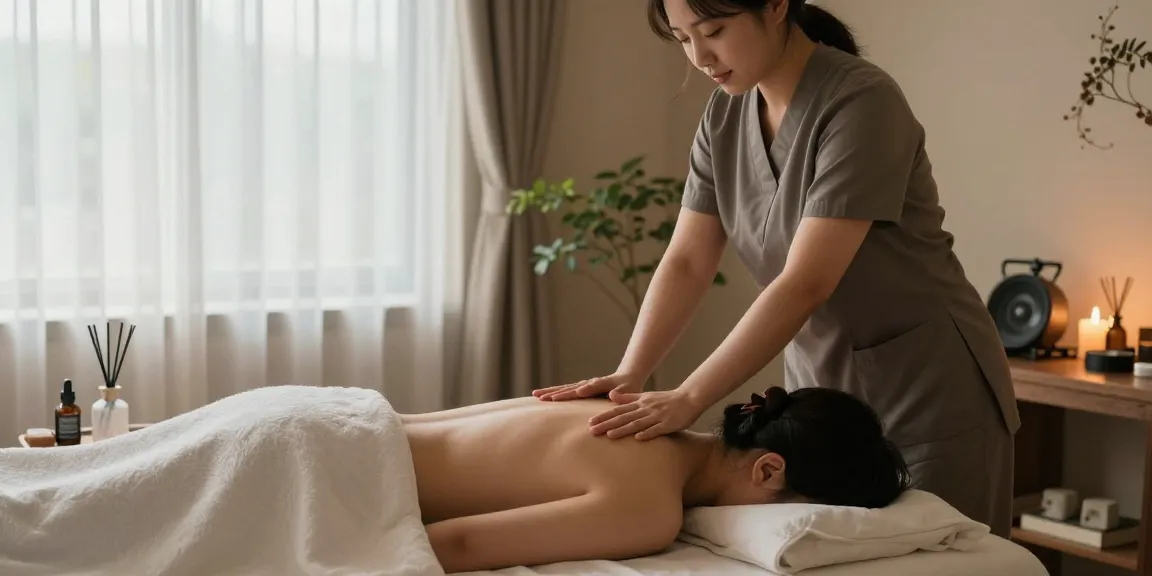 Relaxing 화곡동출장마사지 session in a serene spa environment.