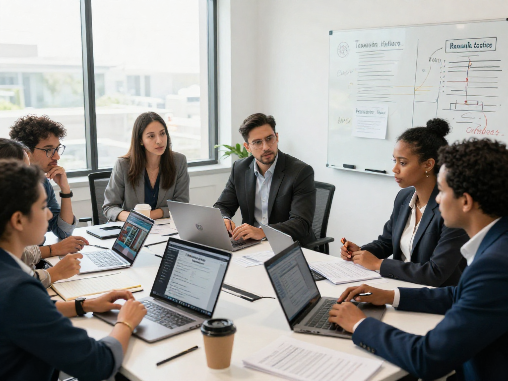 Developing a persuasive email for campaigns within a strategic political team meeting.