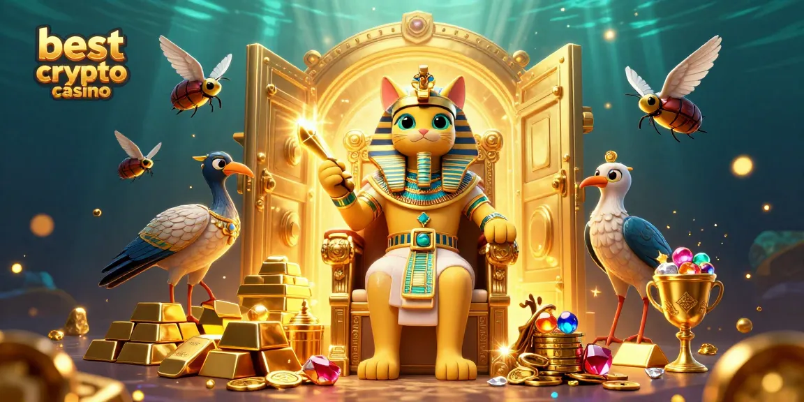 Découvrez les avantages du meilleur casino crypto avec notre pharaon 3D et éléments de jeu.