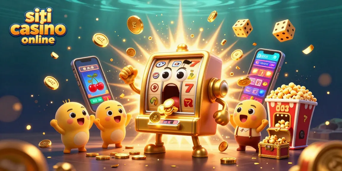 Siti casino online: un emozionante jackpot con slot machine dorate e festeggiamenti di piccole slot.