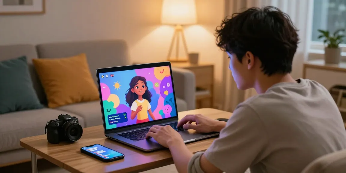 Engaging NSFW AI chat in a cozy living room with playful decor.