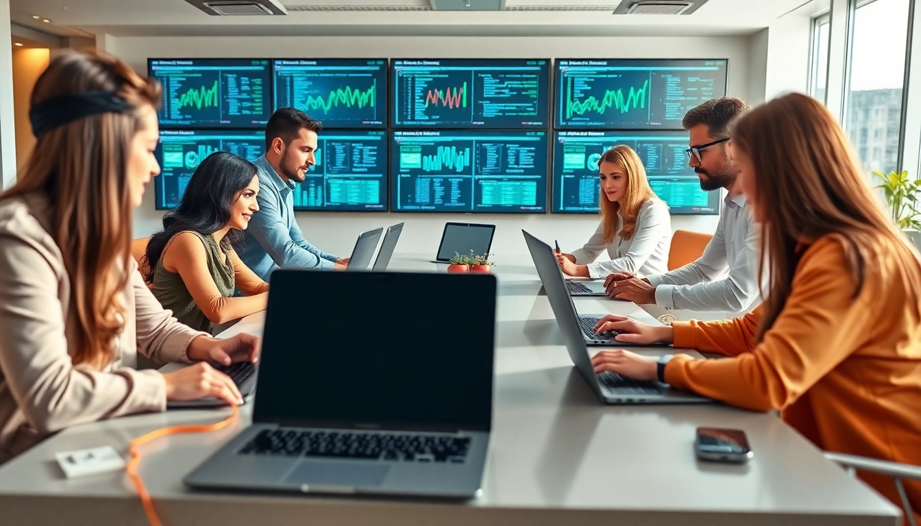 Implementing managed IT services Lakeland with a professional team collaborating in a modern office.