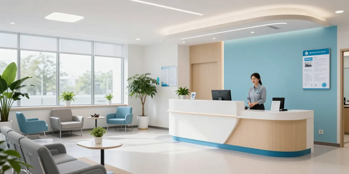 Accident and sickness insurance benefits at a health clinic, showcasing doctor consultation and patient care.