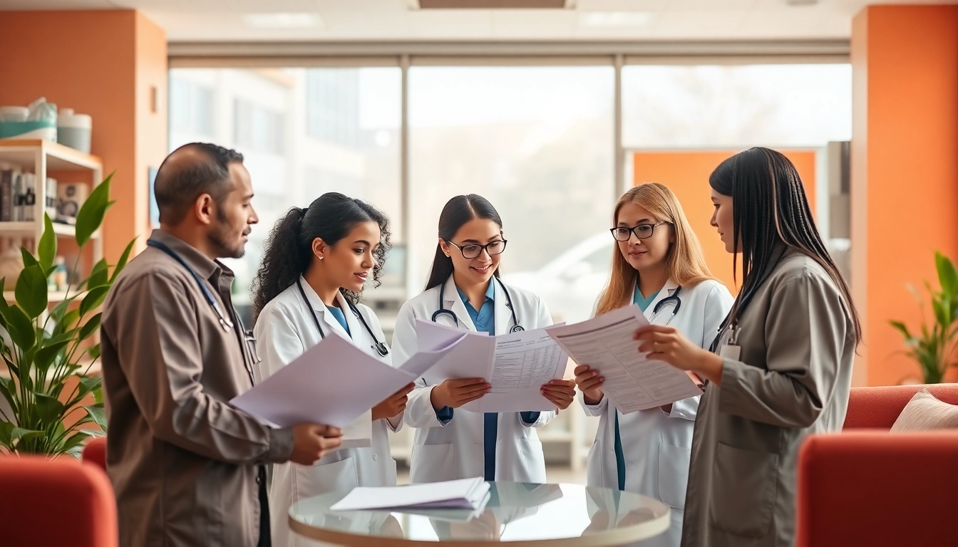 Healthcare team analyzing patient data to enhance health strategies.