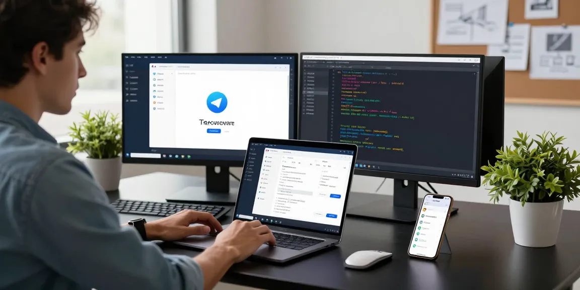 Professional app development scene showcasing 纸飞机中文版 on multiple screens, enhancing productivity and creativity.