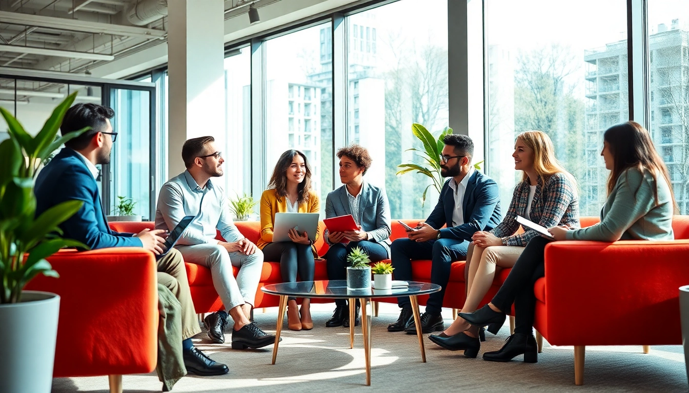 Optimierung der Marketingberatung durch kreative Teamarbeit in einem modernen Büro.