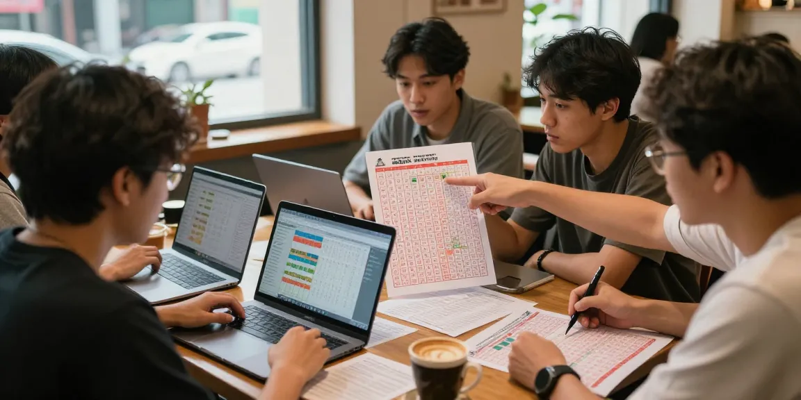 Analisis angka untung di Kafe, pemain togel mendiskusikan data dan prediksi.