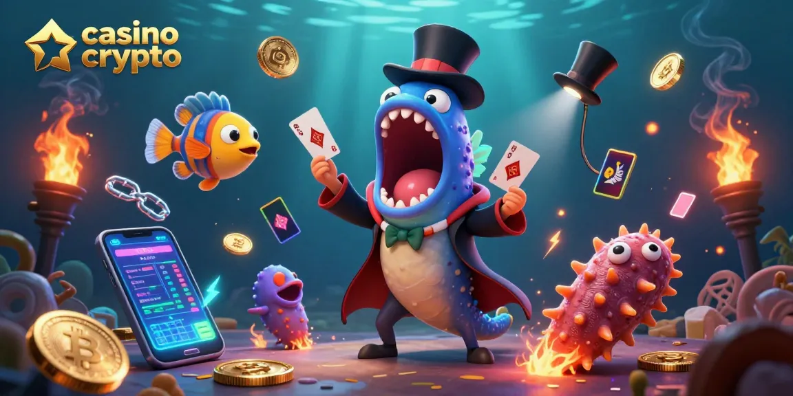 Gioca nel casino crypto con bitcoin e ethereum, mentre il pesce angler illumina l’azione.