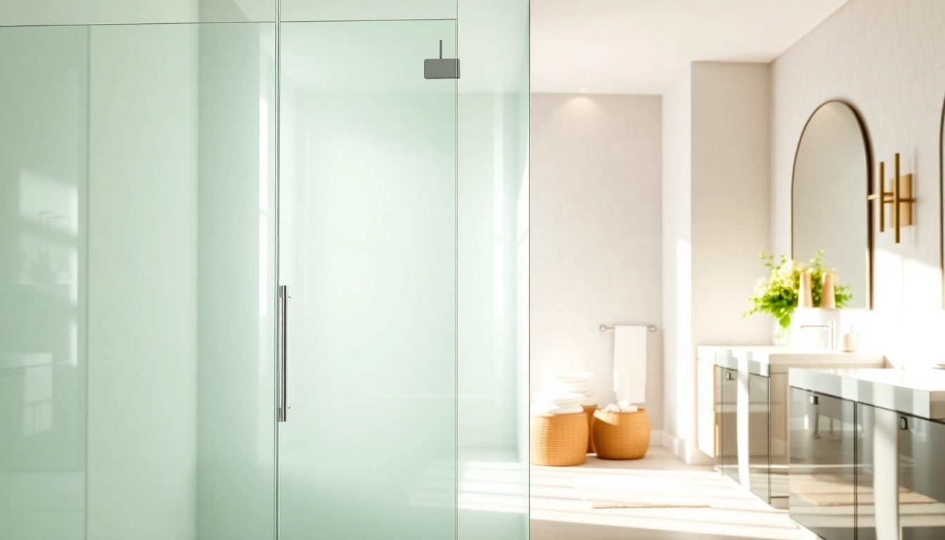 Experience elegance with sunney shower doors enhancing a luxurious bathroom setting.
