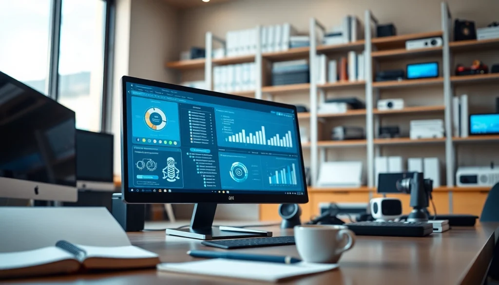 Understanding how does an AI powered warranty company work with advanced technology in a modern office.