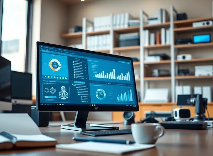 Understanding how does an AI powered warranty company work with advanced technology in a modern office.