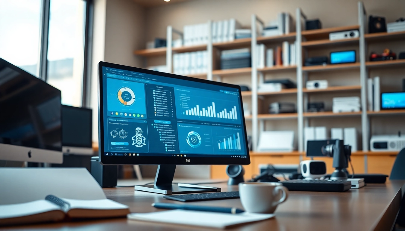 Understanding how does an AI powered warranty company work with advanced technology in a modern office.