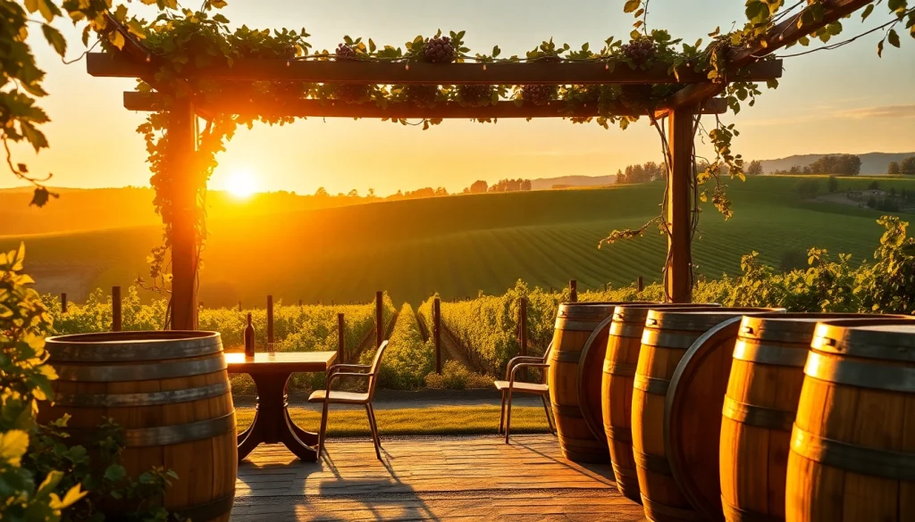Experience the serene beauty of Winery Sacramento's vineyards and tasting area.
