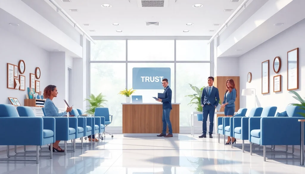 Expert led warranty company office showcasing professionalism and reliability in a welcoming environment.