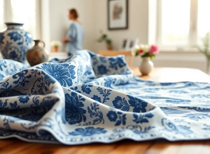 Bekijk de delftsblauwe stoffen collectie met prachtige patronen en texturen.