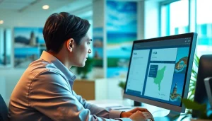 Streamlined uk eta online application process depicted in a modern office setting.