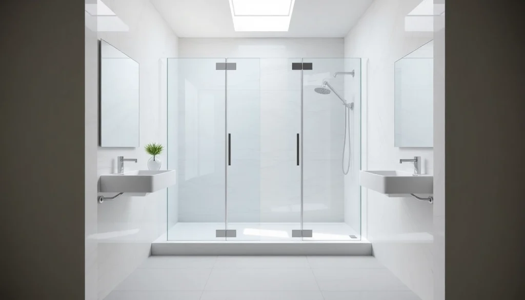 Elegante duschkabine 100x100 in einem modernen Badezimmer mit stilvollem Design