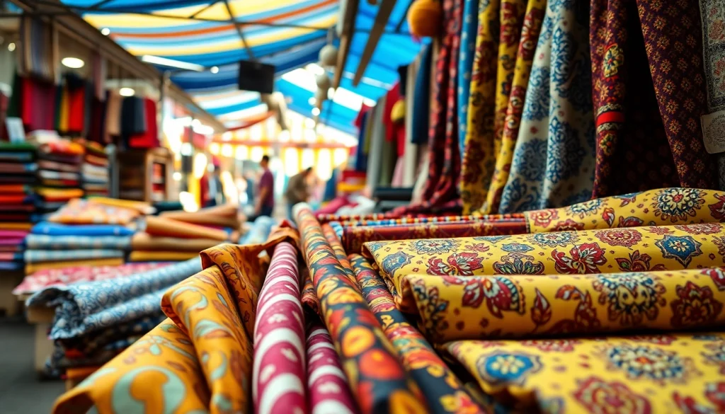 Koop goedkoop katoen stof online Nederland met kleurenrijke, geschenken stoffen in een levendige markt.