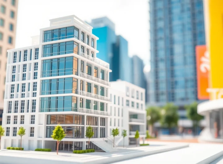 Detailreiche architekturmodellbau Gelsenkirchen in urbaner Umgebung mit modernem Design.