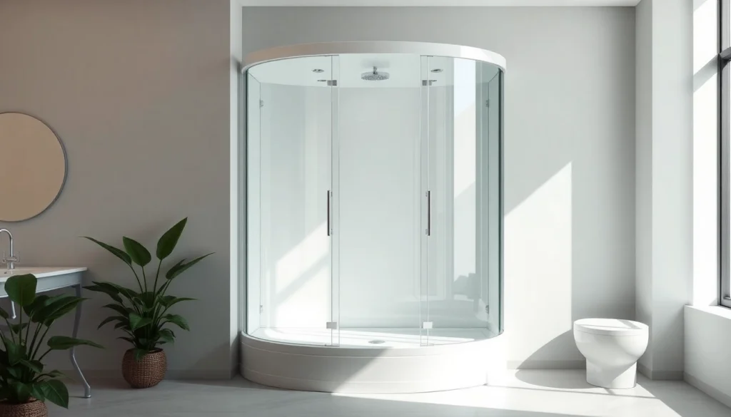 Erleben Sie die hochwertige duschkabine 90x90 komplett in einem modernen Badezimmer.