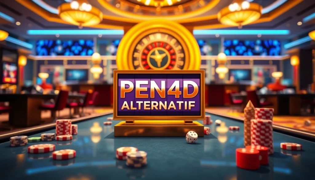 Experience the thrill of gaming at PEN4D alternatif slot machines in a luxurious casino environment.