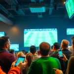 Fans engaged in kèo nhà cái discussions while enjoying live football matches.