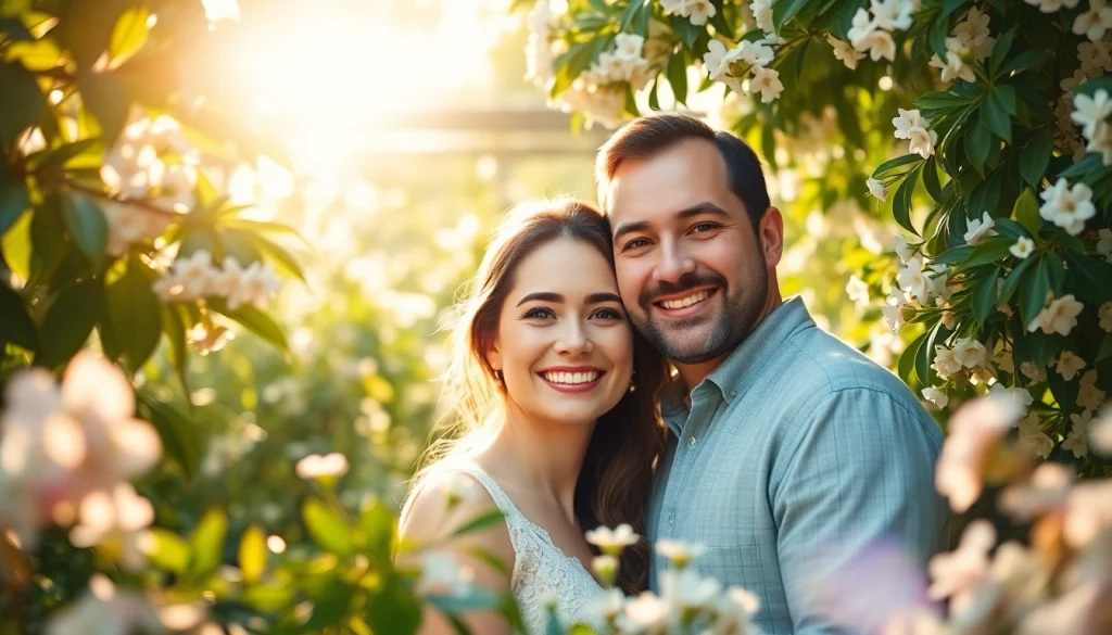 Capture light & airy photography showcasing a couple surrounded by pastel flowers in natural sunlight.