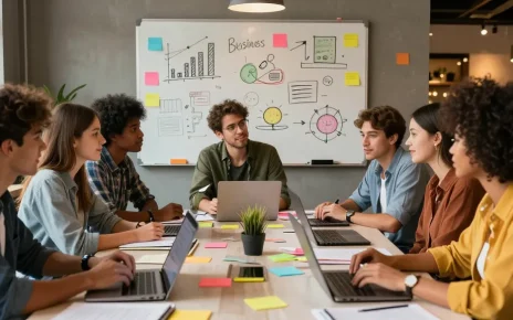 Dynamic team collaboration at https://www.startsomethingpc.com, brainstorming ideas to grow startups into unicorns.